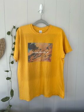 Mustard Yellow Tame Impala Graphic Band Tee
